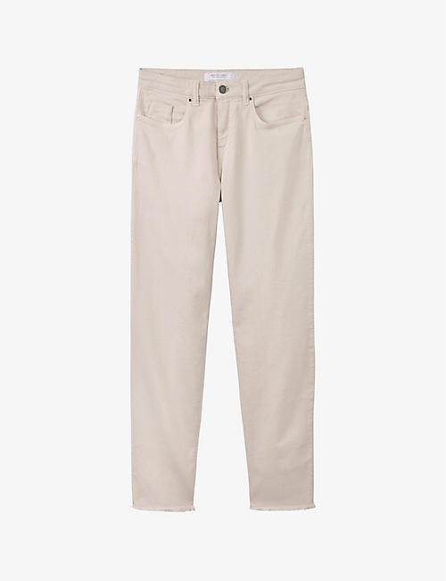THE WHITE COMPANY: Brompton mid-rise stretch-cotton trousers