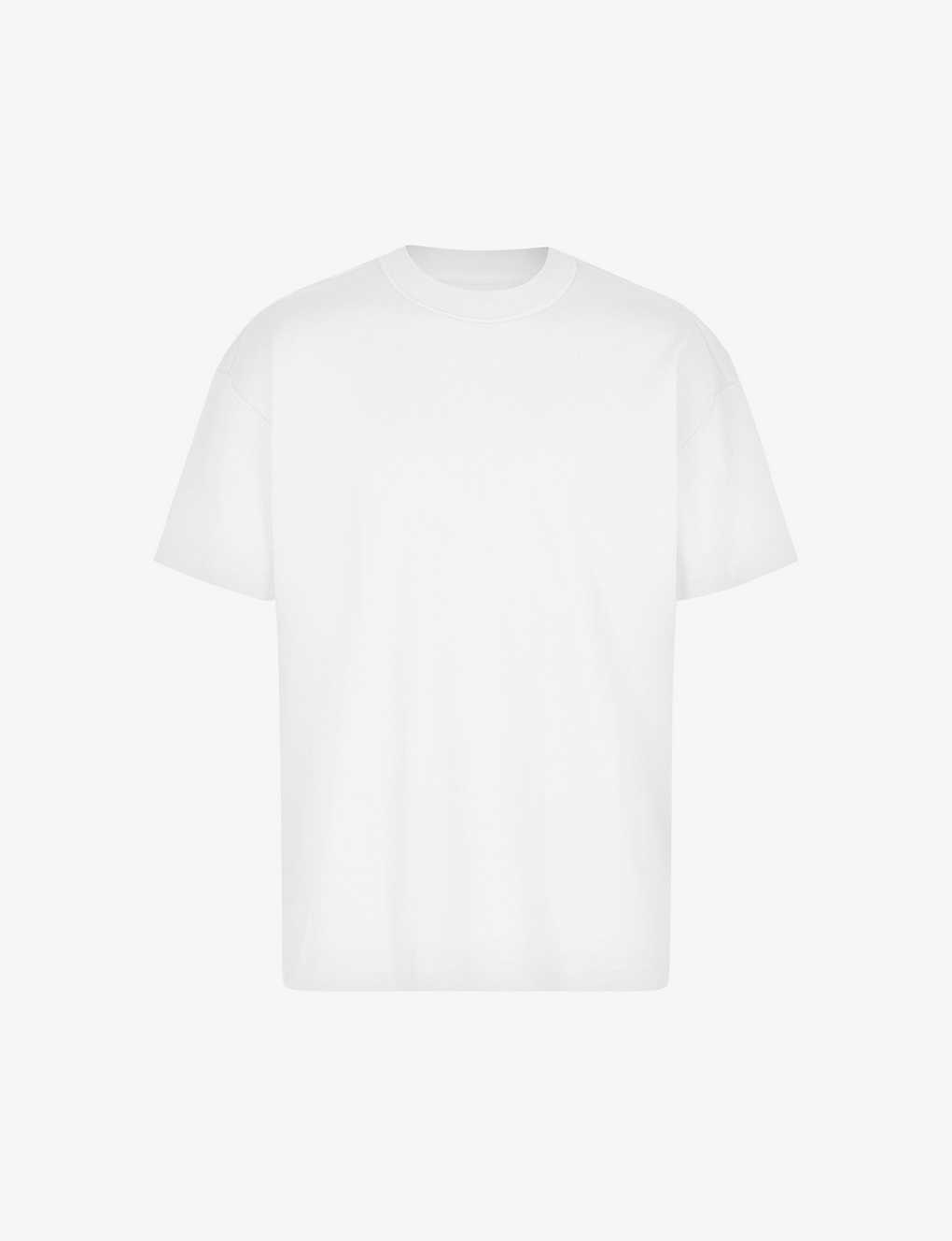 Shop Allsaints Men's Optic White Isac Oversized Crewneck Cotton T-shirt
