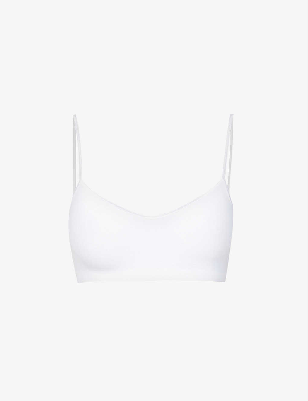 Hanro Touch Feeling Cropped Stretch-jersey Bra In White