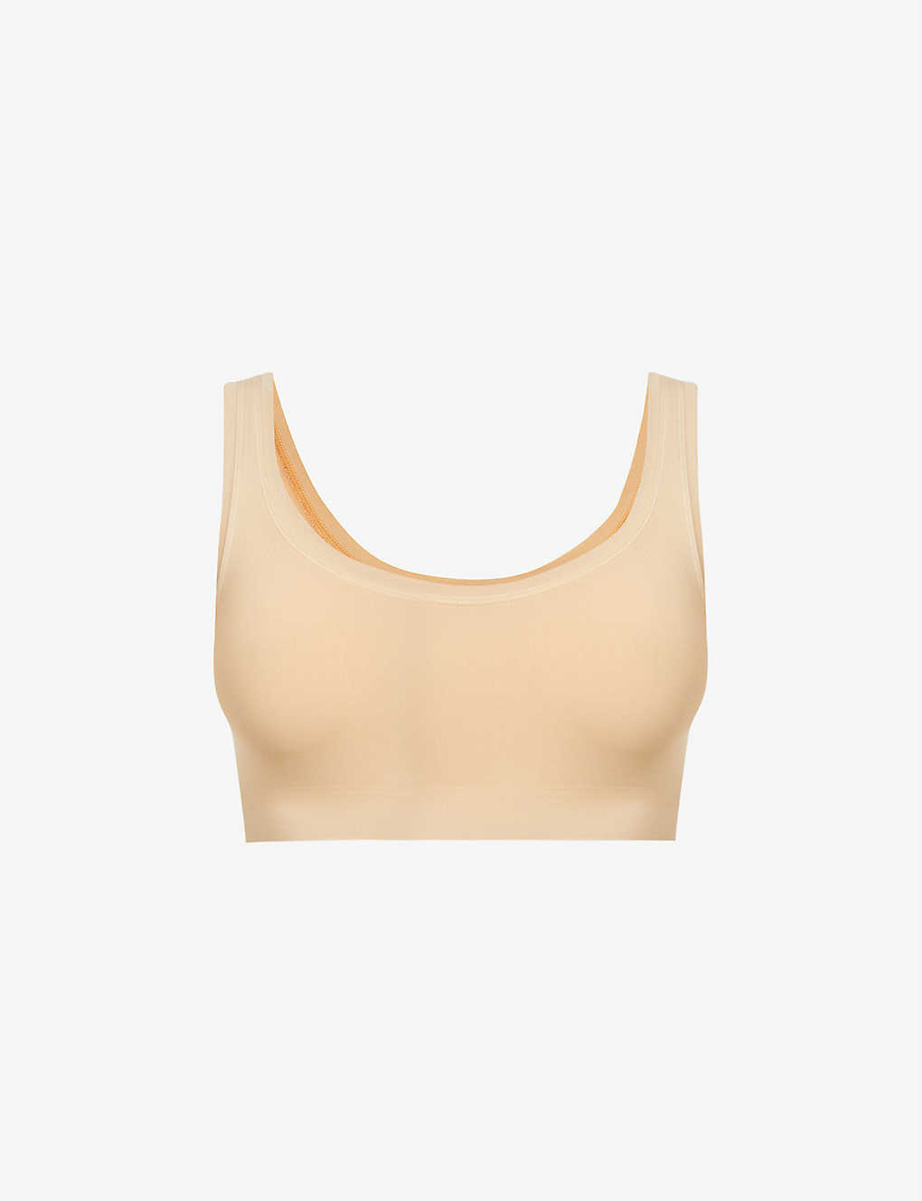 Shop Hanro Women's Beige Touch Feeling Cropped Stretch-jersey Bra In Nude (lingerie)
