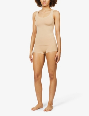 Hanro Touch Feeling Scooped Stretch-jersey Top In Beige