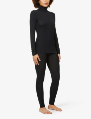 Hanro Silk Stretchy Leggings In Black