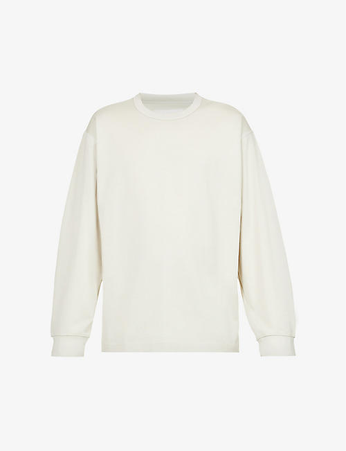 STILL BY HAND: Long-sleeved crewneck cotton sweatshirt