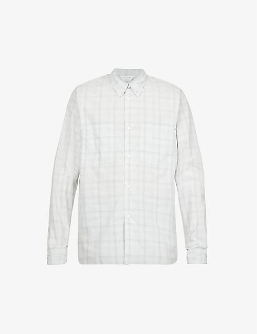 STILL BY HAND: Checked regular-fit cotton shirt