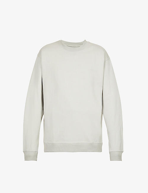 STILL BY HAND: Diagonal seam cotton sweatshirt