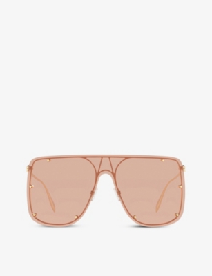 ALEXANDER MCQUEEN: AM0313S shield sunglasses