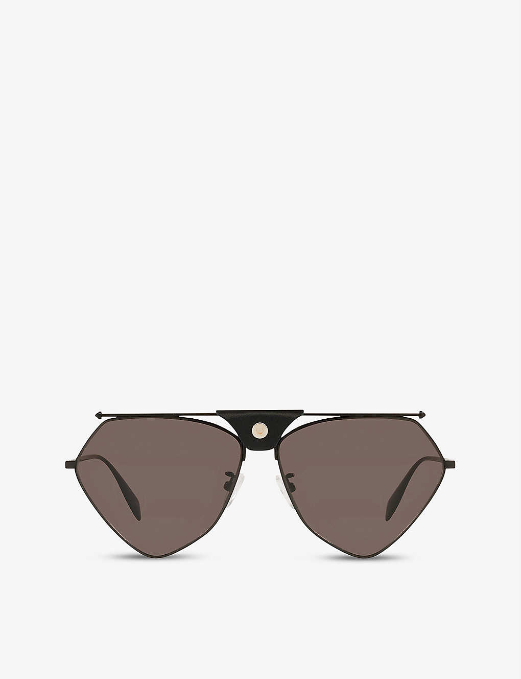Alexander Mcqueen Am0317s Geometric Sunglasses In Black