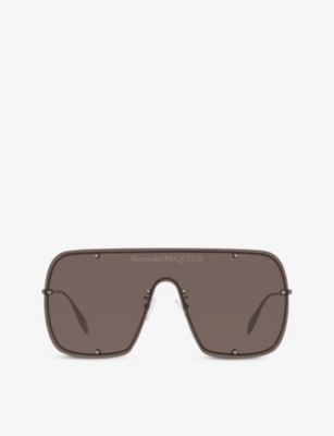 ALEXANDER MCQUEEN: AM0362S shield sunglasses