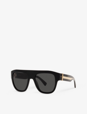 DOLCE & GABBANA: DG4398 branded-arm square-frame acetate sunglasses