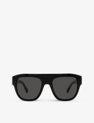 DOLCE & GABBANA: DG4398 branded-arm square-frame acetate sunglasses