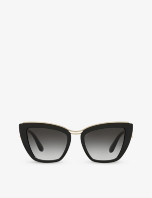 Dolce & Gabbana Dg6144 Cat Eye-frame Nylon Sunglasses In Black