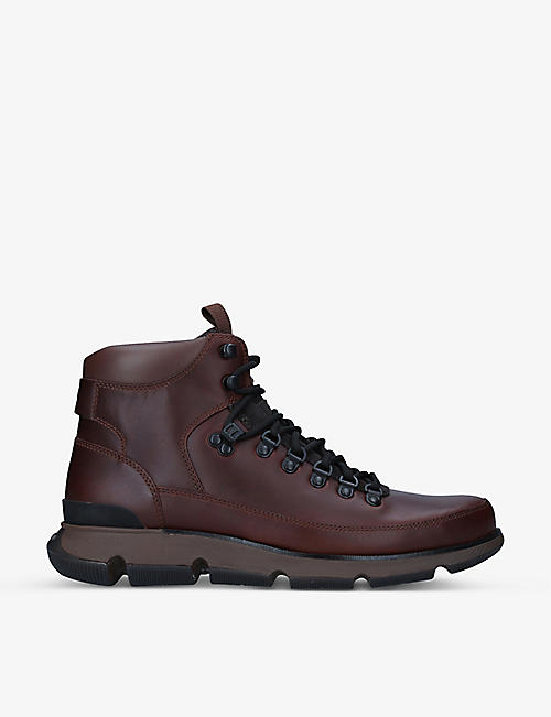 COLE HAAN: 4.ZERØGRAND lace-up leather hiking boots