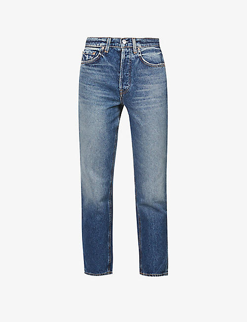 GRLFRND: Cassidy straight-leg high-rise denim jeans