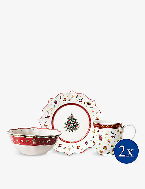 VILLEROY & BOCH: Toy's Delight Christmas-themed porcelain breakfast set for two