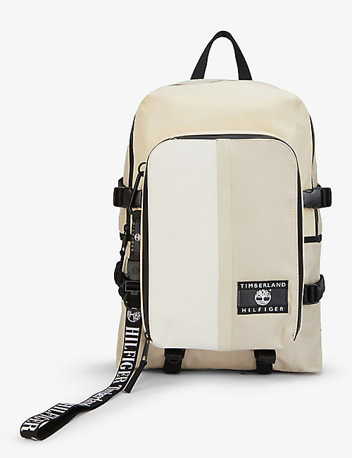 TOMMY HILFIGER: Tommy Hilfiger x Timberland logo-embellished shell backpack