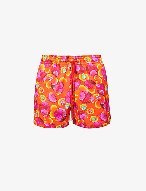 VILEBREQUIN: Moorise graphic-print mid-rise swim shorts