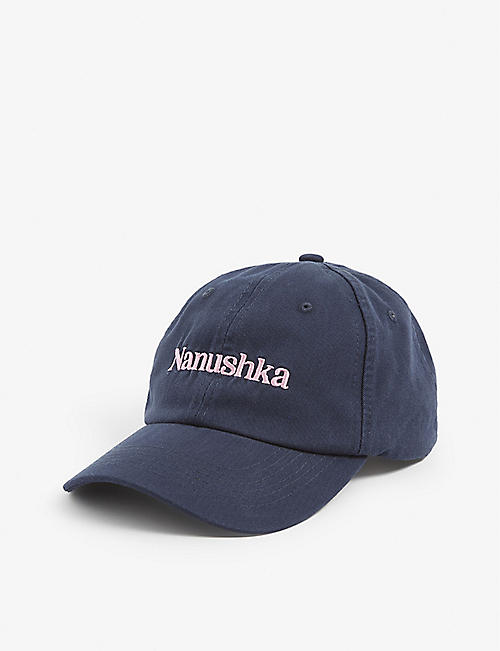 NANUSHKA: Val logo-embroidered cotton baseball cap