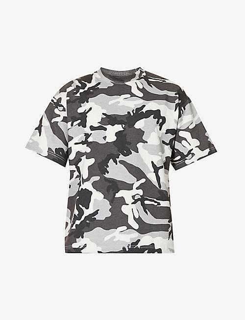 NIKE: Solo Swoosh camouflage-print cotton-jersey T-shirt