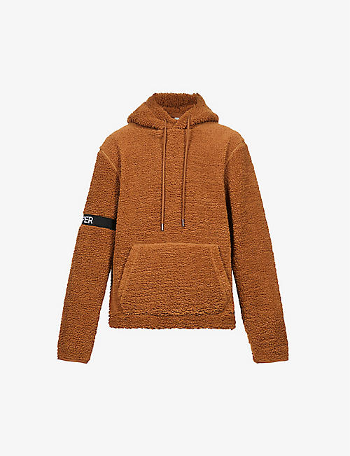 DAILY PAPER: Sherpa Captain branded-panel relaxed-fit fleece hoody