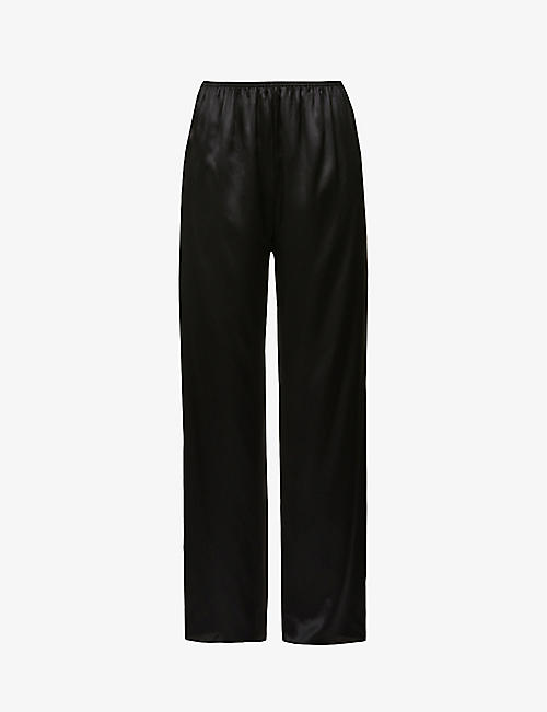 CO: Elasticated wide-leg high-rise silk trousers