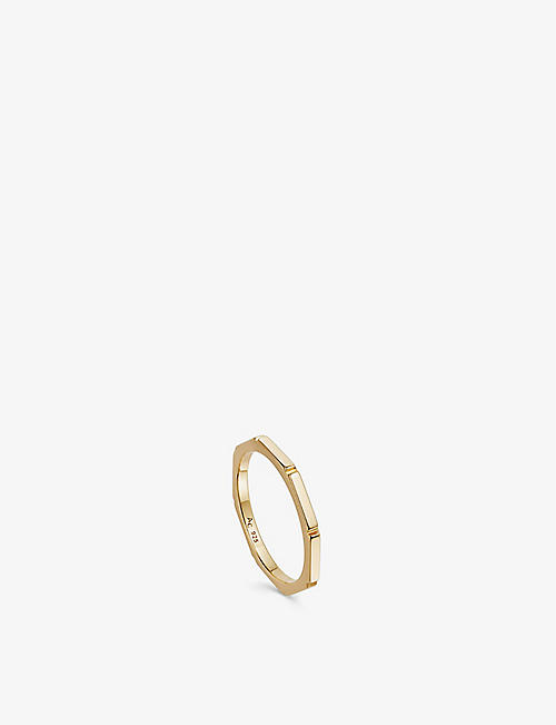 ASTLEY CLARKE: Aubar 18ct yellow gold-plated vermeil sterling silver ring