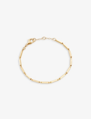 ASTLEY CLARKE: Aubar 18ct yellow gold-plated vermeil sterling silver and white sapphire bracelet