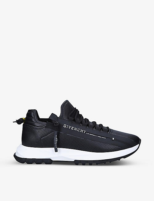 GIVENCHY: Spectre zipped perforated leather low-top trainers