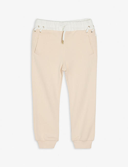 CHLOE: Lace-embellished cotton jogging bottoms 4-14 years
