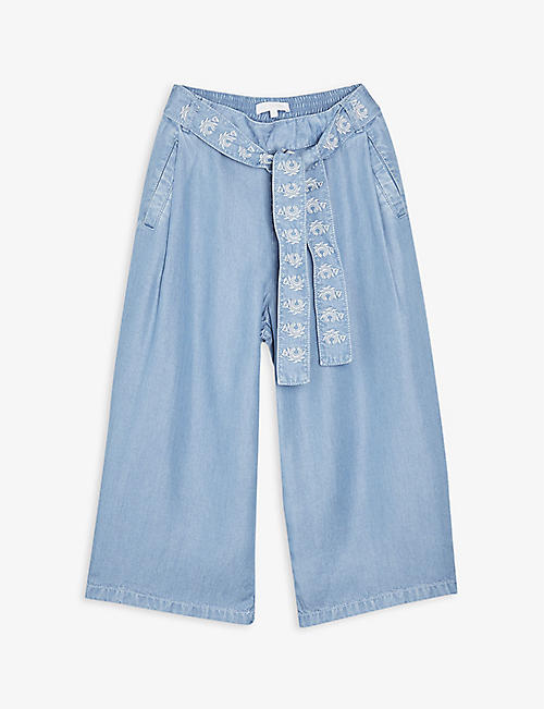 CHLOE: Embroidered chambray jeans 6-14 years