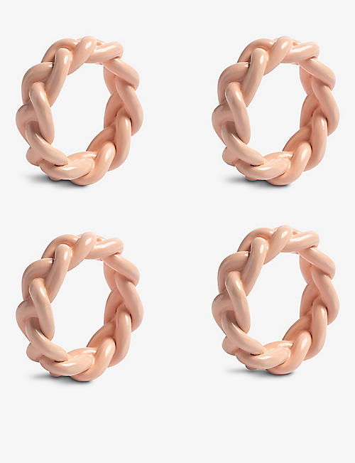 KLEVERING: Braided napkin rings set of four