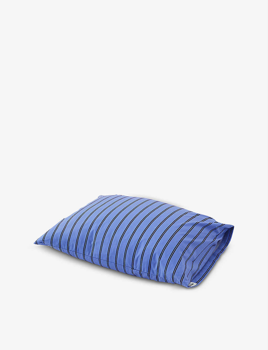 Tekla Blue Stripe Organic-cotton Pillowcase 50cm X 75cm