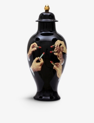 SELETTI: Seletti wears TOILETPAPER Lipsticks porcelain vase 46.5cm