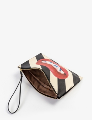 Shop Seletti Wears Toiletpaper Sh*t Printed Canvas Pouch