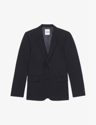 SANDRO: Single-breasted wool blazer