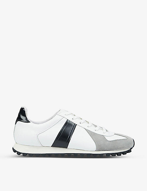 SANDRO: Running leather low-top trainers