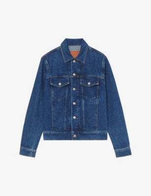 SANDRO Trucker regular fit denim jacket Selfridges