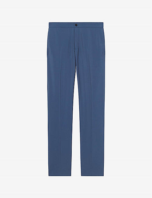 SANDRO: Alpha straight-leg mid-rise wool-blend trousers