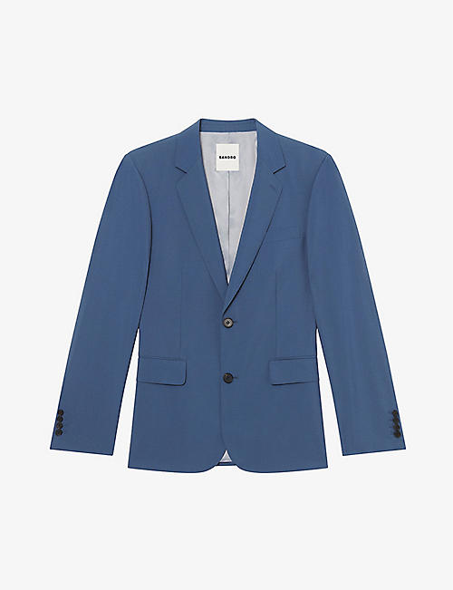 SANDRO: Alpha classic-cut wool-blend jacket