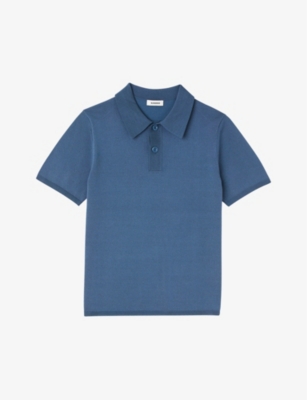 SANDRO: Stretch-woven polo-shirt