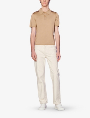 SANDRO: Stretch-woven polo-shirt