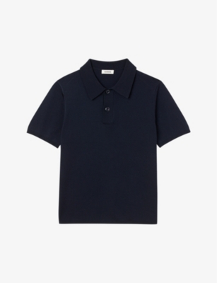 SANDRO: Stretch-woven polo-shirt