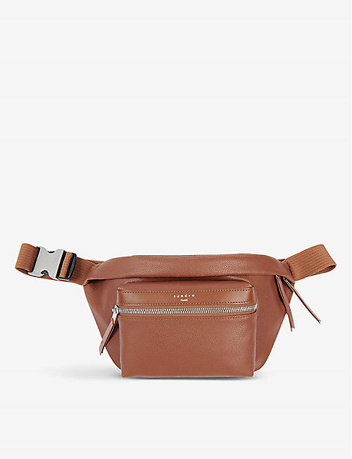 SANDRO: Logo-embossed coated-canvas belt bag