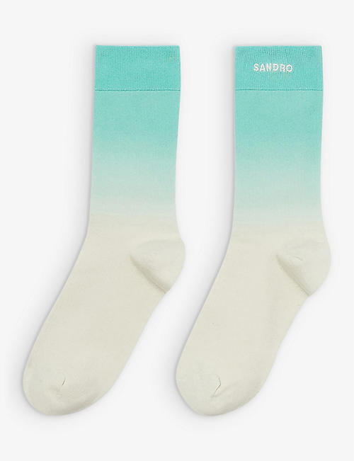 SANDRO: Neil ombre stretch cotton-blend socks