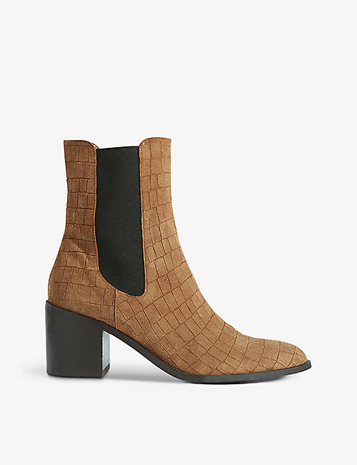 CLAUDIE PIERLOT: Arabica heeled suede ankle boots