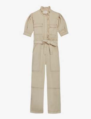 CLAUDIE PIERLOT Jila zip neck wool jumpsuit Selfridges