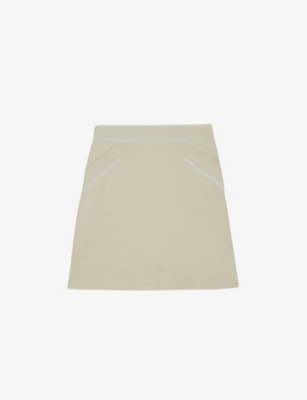 CLAUDIE PIERLOT: Macbis straight-cut organic cotton-blend mini skirt