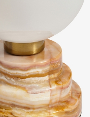 SOHO HOME: Lakeville brass-detailed marble table lamp 20cm