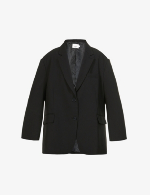 The Frankie Shop Bea Single-breasted Oversize Blazer In Black