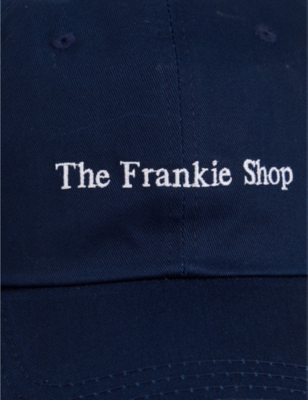 Shop The Frankie Shop Frankie Shop Women's Navy Logo-embroidered Cotton-twill Baseball Cap
