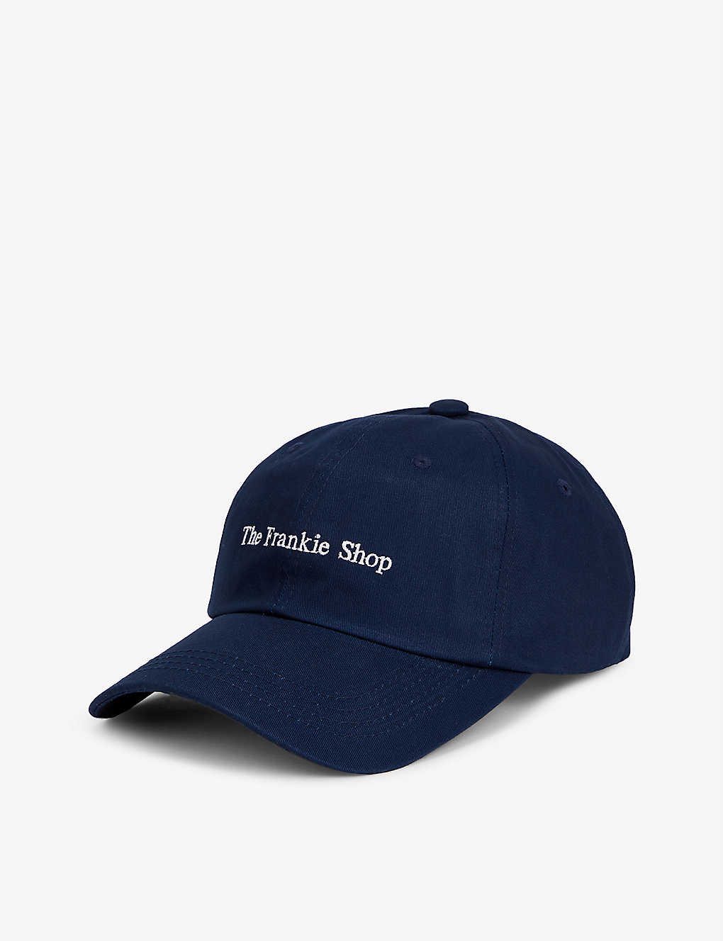 The Frankie Shop Logo-embroidered Cotton-twill Baseball Cap In Navy
